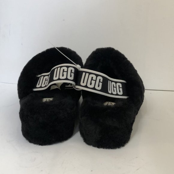 -NEW UGG Fluff Yeah Slide in Black Size US 8 #180 - Picture 3 of 7